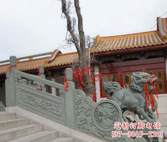 广西寺庙景观仿古石栏板