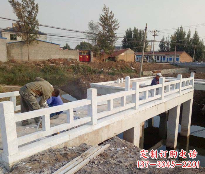 广西寺庙景观汉白玉栏板石雕