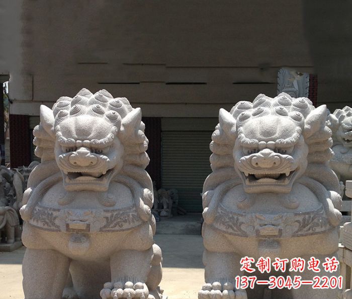 广西寺庙景观仿古镇宅石狮子