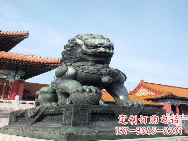 广西寺庙青铜狮子