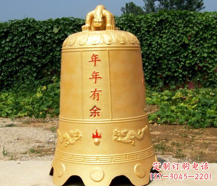 广西寺庙铜钟雕塑 (2)