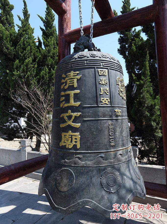 广西寺庙铜钟雕塑 (5)