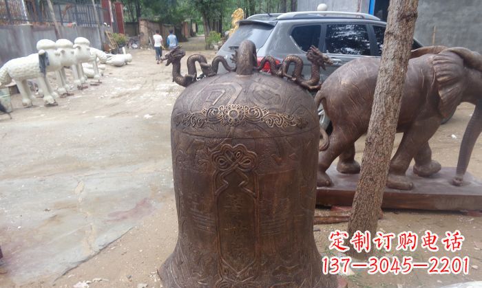 广西寺庙铸铜钟铜雕 (3)