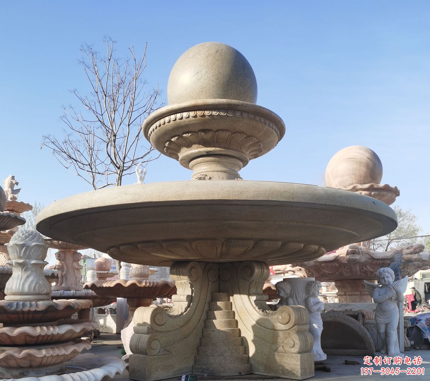 广西松香玉大理石风水球
