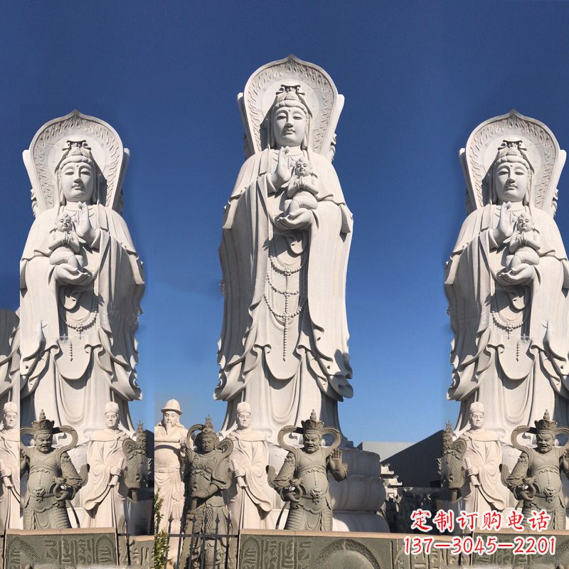 广西送子观音大型石雕塑