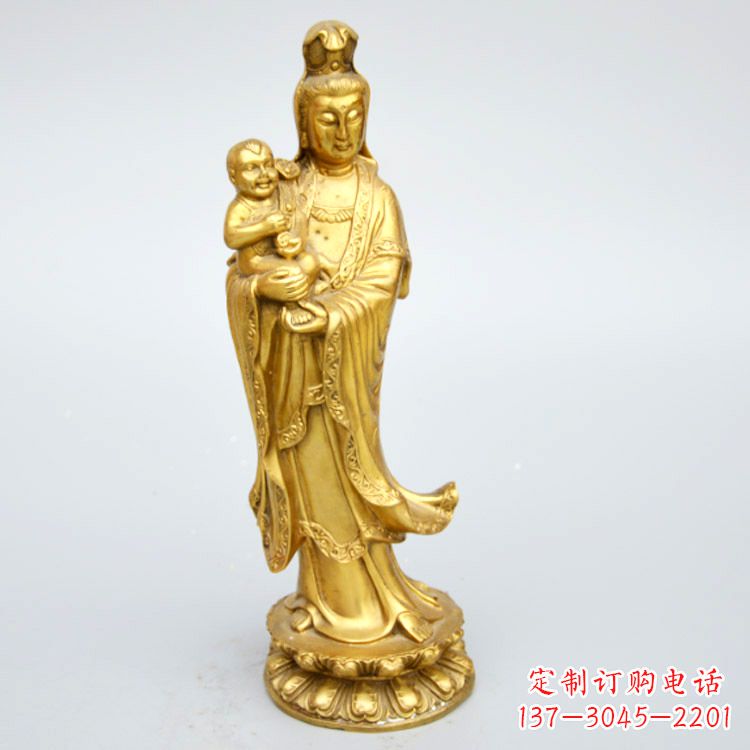 广西送子观音铜雕