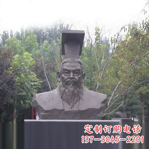 广西隋朝开国皇帝隋文帝杨坚石雕头像