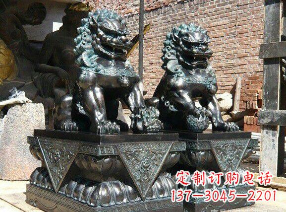 广西天安门狮子铜雕塑