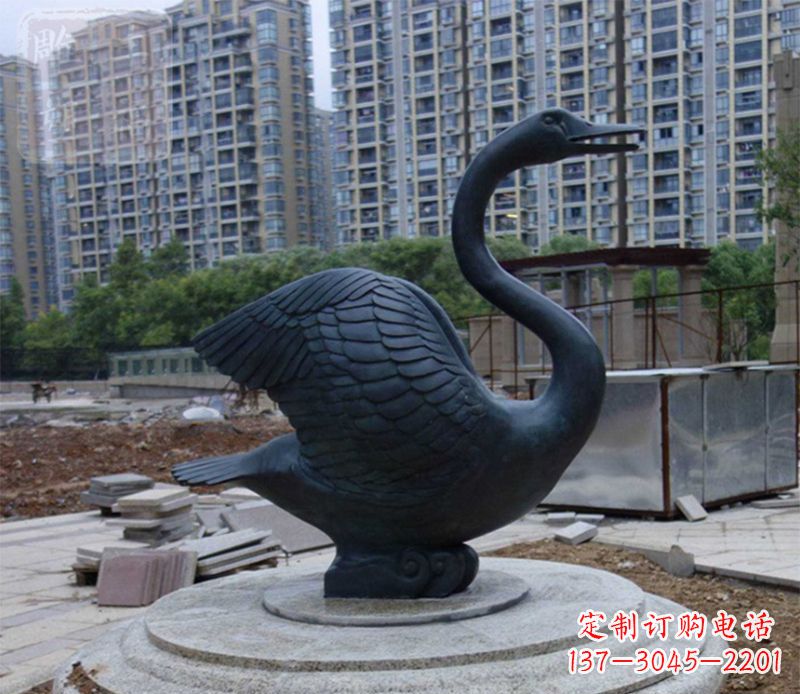 广西天鹅动物铜雕