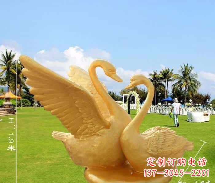 广西天鹅铜雕