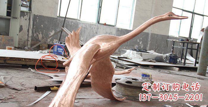 广西天鹅铸铜动物铜雕