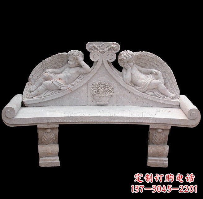 广西天使石雕座椅公园景观雕塑