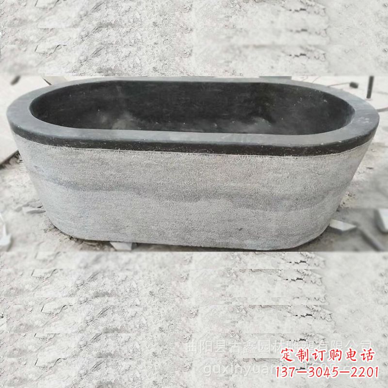 广西庭院养鱼石雕水槽