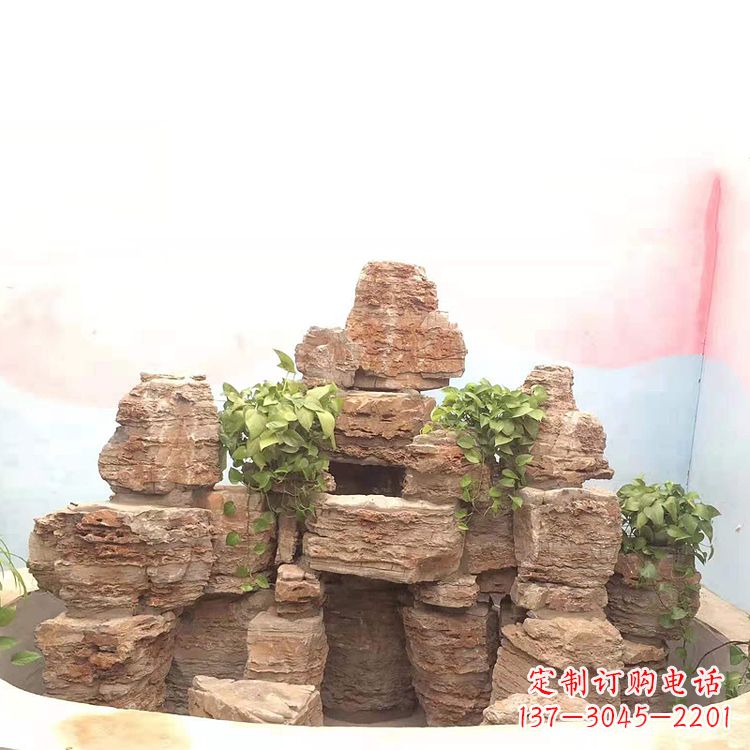 广西庭院园林假山鱼池