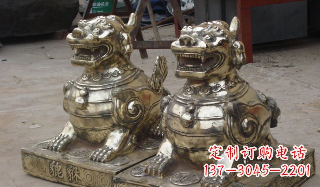 广西庭院招财貔貅动物铜雕