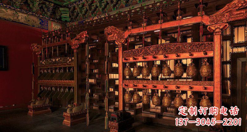 广西铜编钟古代乐器铜雕