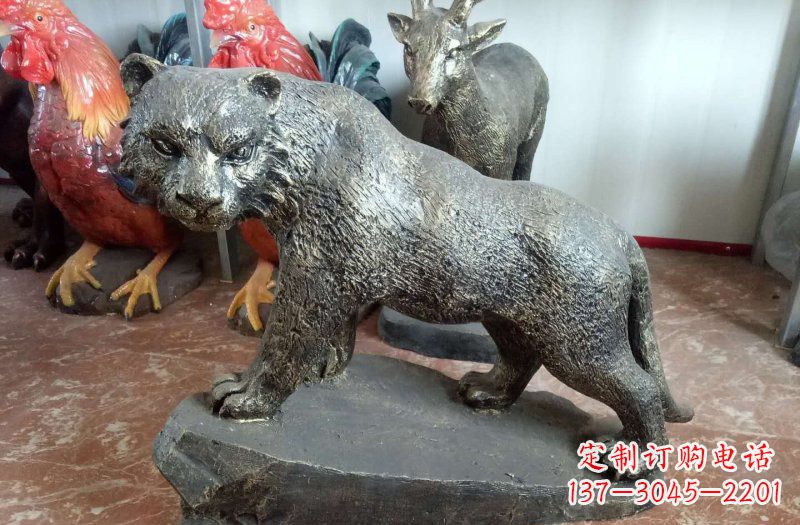 广西铜雕豹子雕塑