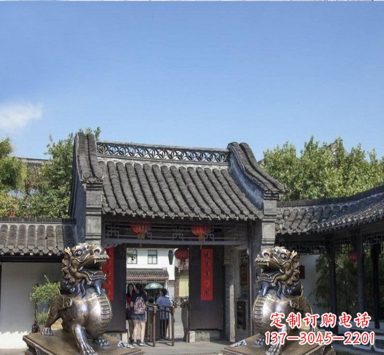 广西铜雕北京狮子庭院动物雕塑