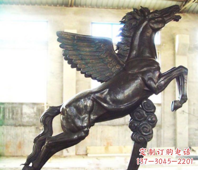 广西铜雕奔跑飞马雕塑