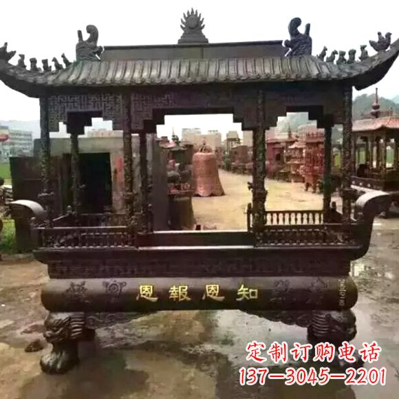 广西铜雕纯铜香炉