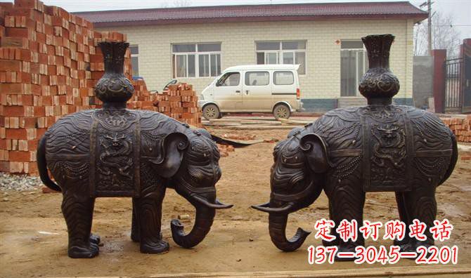 广西铜雕大象公园动物雕塑