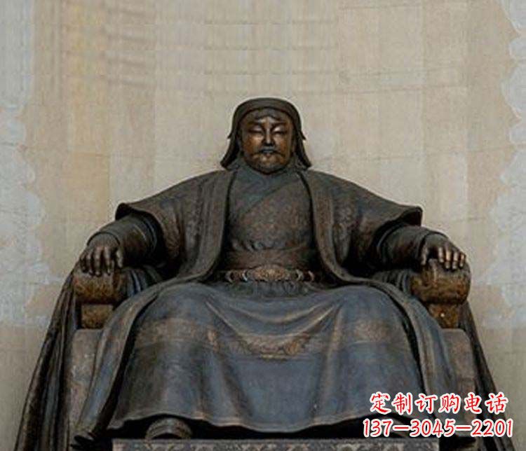 广西铜雕大型成吉思汗雕塑