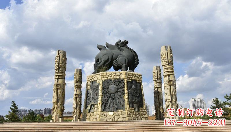 广西铜雕大型骆驼广场动物雕塑