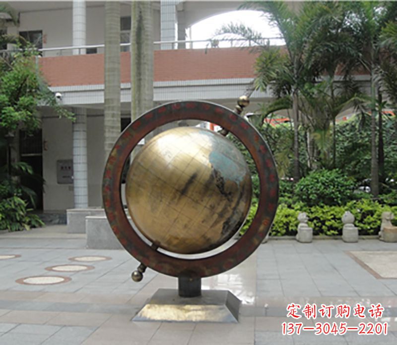 广西铜雕地球仪