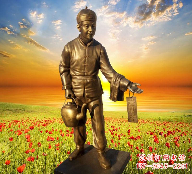 广西铜雕店小二