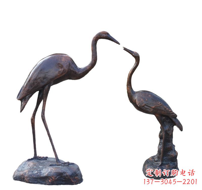 广西铜雕动物仙鹤