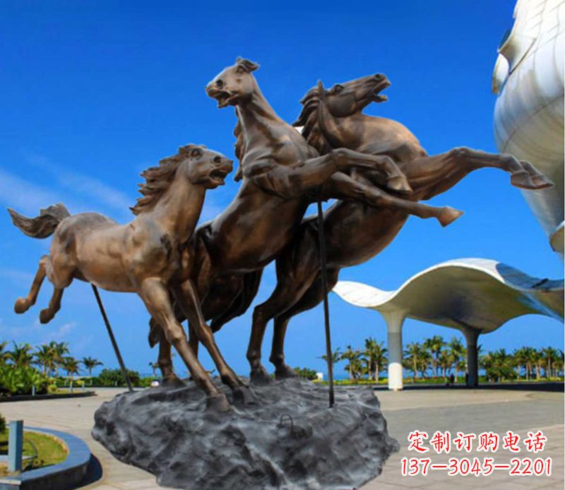 广西铜雕飞马广场动物雕塑