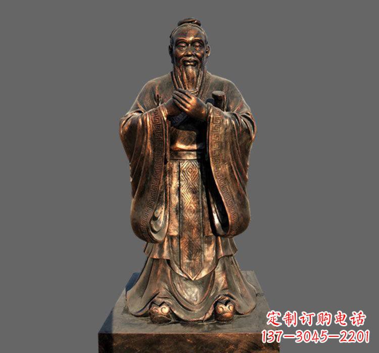 广西铜雕古代名人孔子