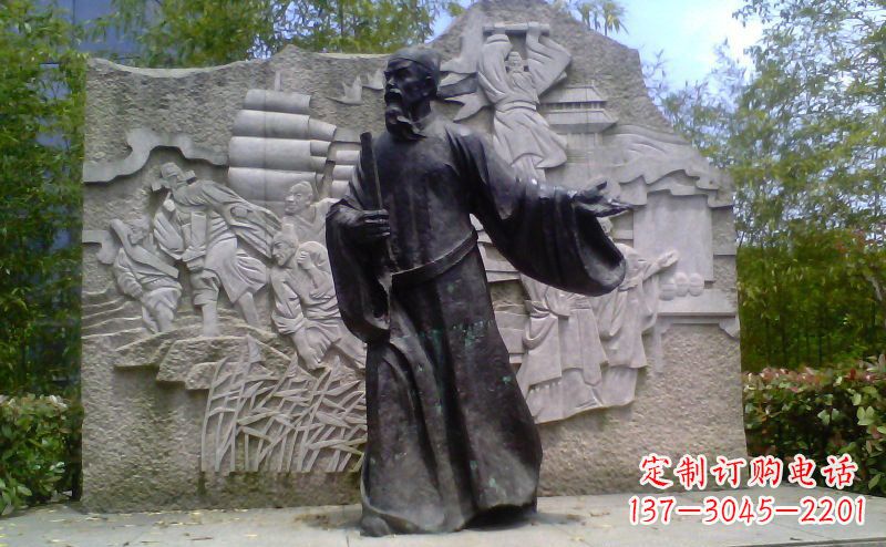 广西铜雕古代名人雕塑