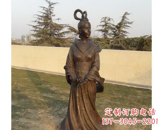 广西铜雕古代美女人物雕塑