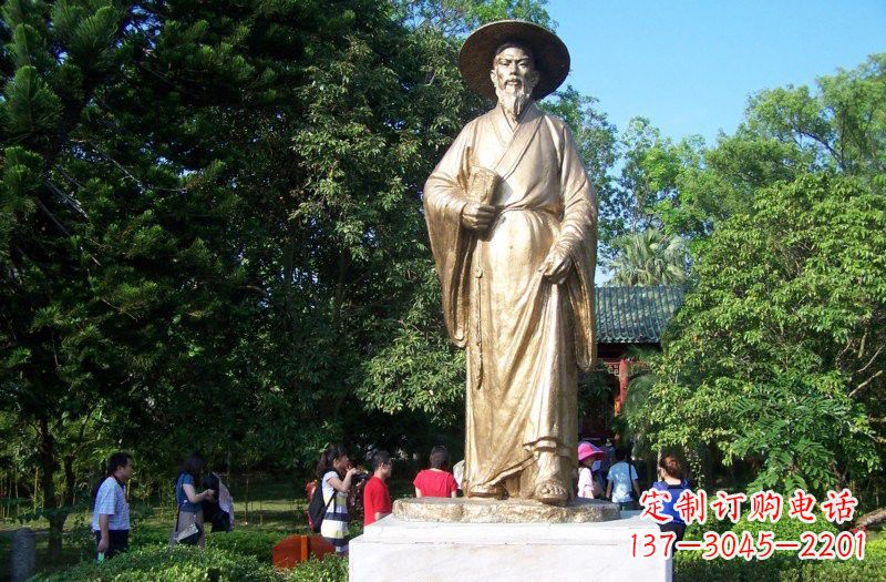 广西铜雕古代名人苏轼苏东坡