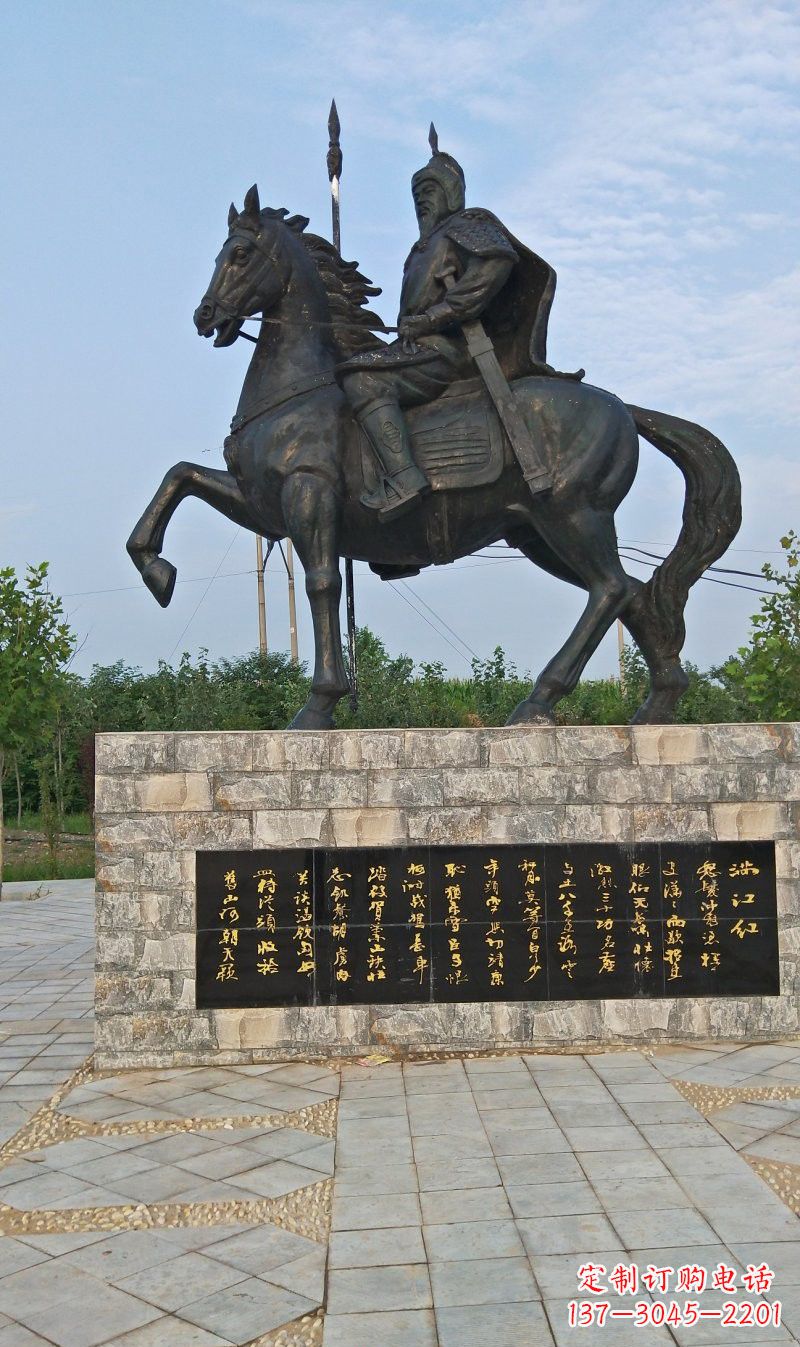 广西铜雕古代名人岳飞