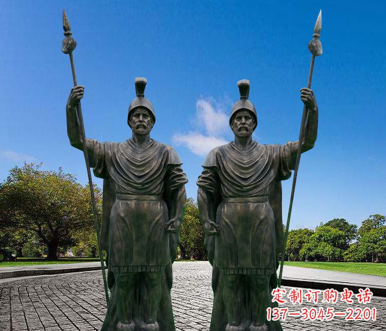 广西铜雕古罗马战士人物