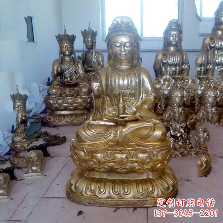 广西铜雕观音雕塑
