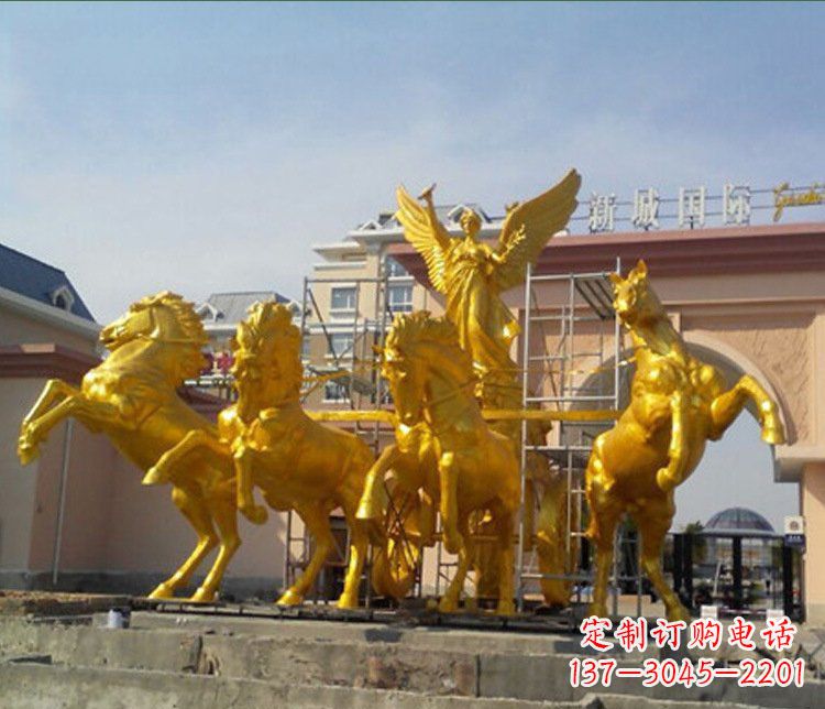 广西铜雕广场阿波罗战马雕塑