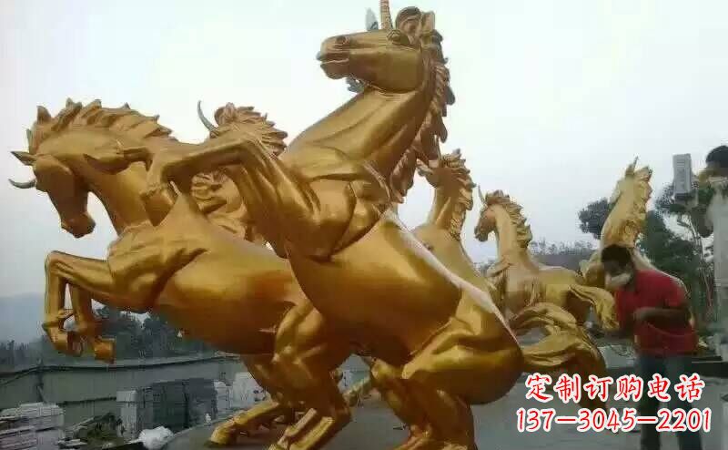 广西铜雕广场飞马雕塑