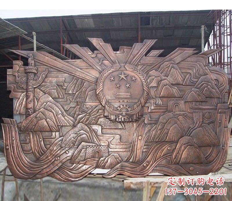 广西铜雕广场军人壁画雕塑摆件