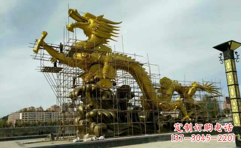 广西铜雕广场神龙景观摆件