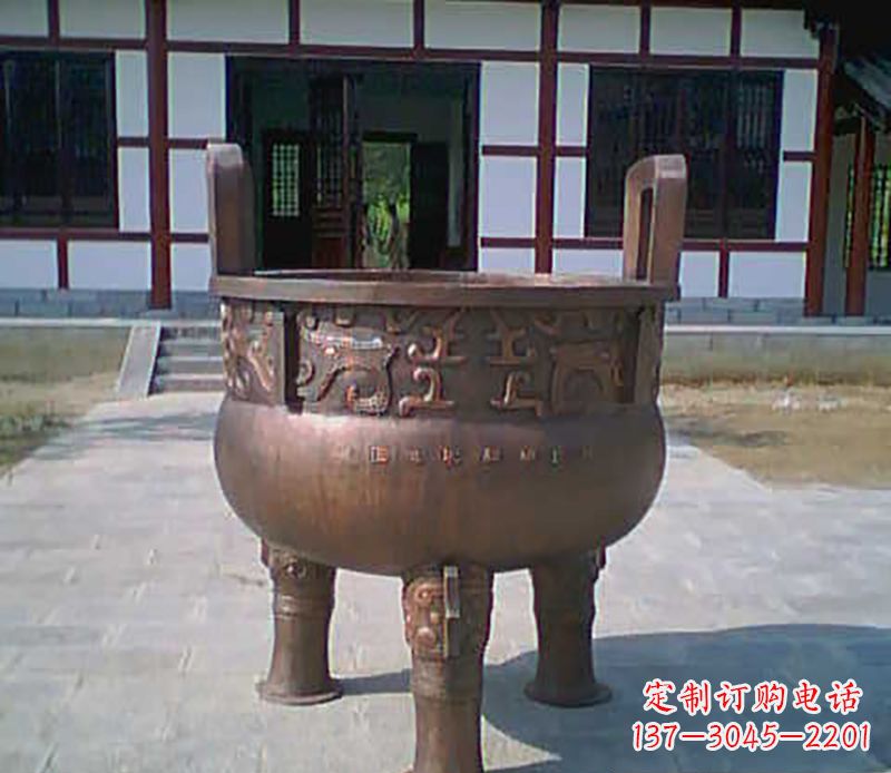 广西铜雕广场圆形香炉