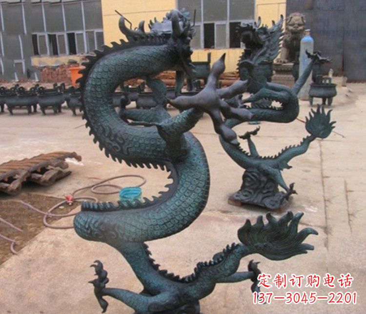 广西铜雕户外装饰神龙雕塑摆件