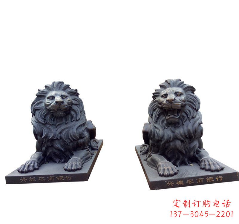广西铜雕汇丰狮子 (2)