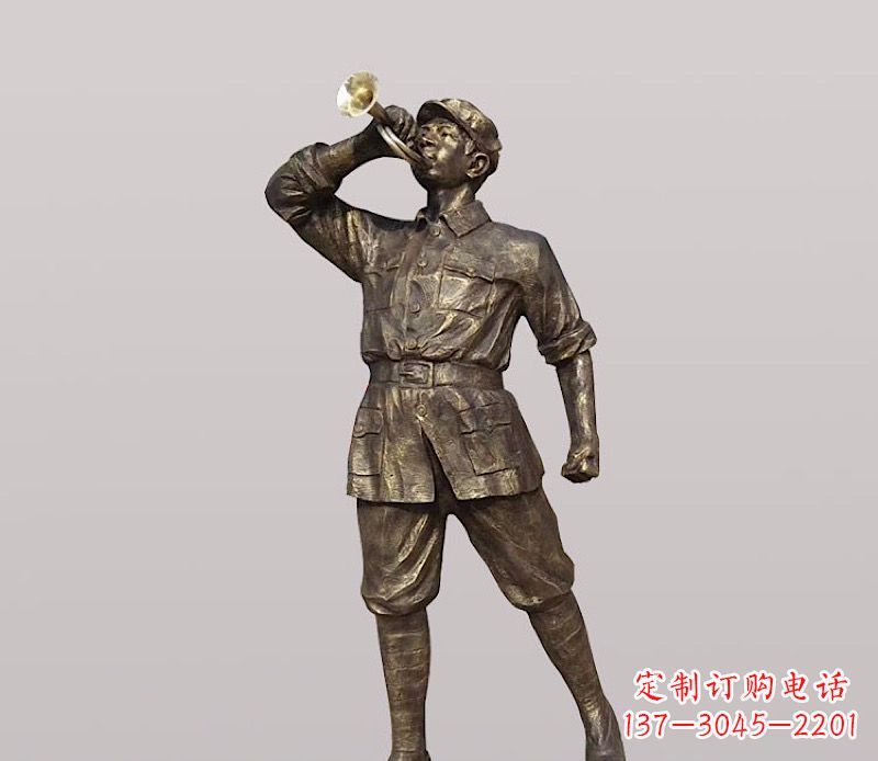 广西铜雕解放军战士
