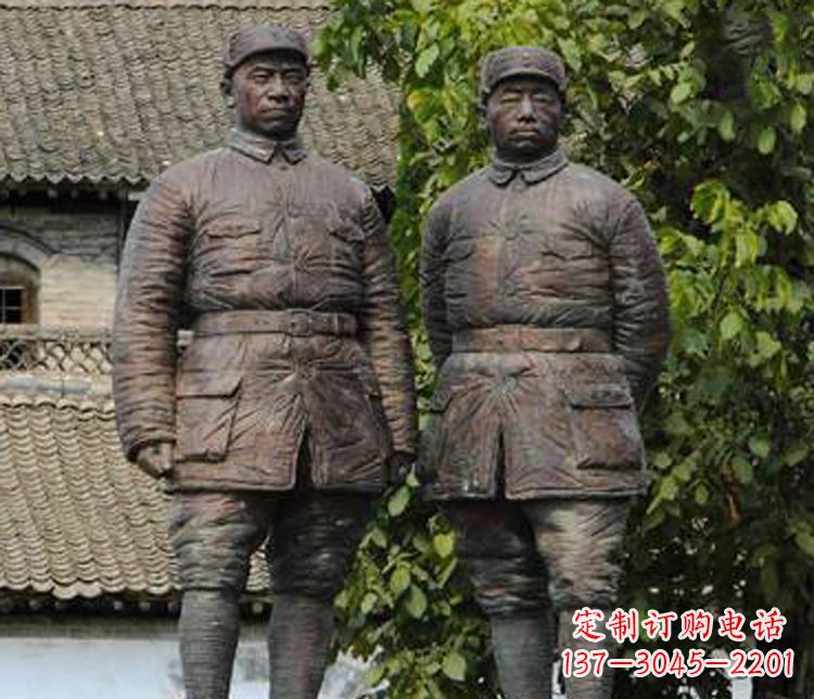 广西铜雕解放军战士人物雕塑