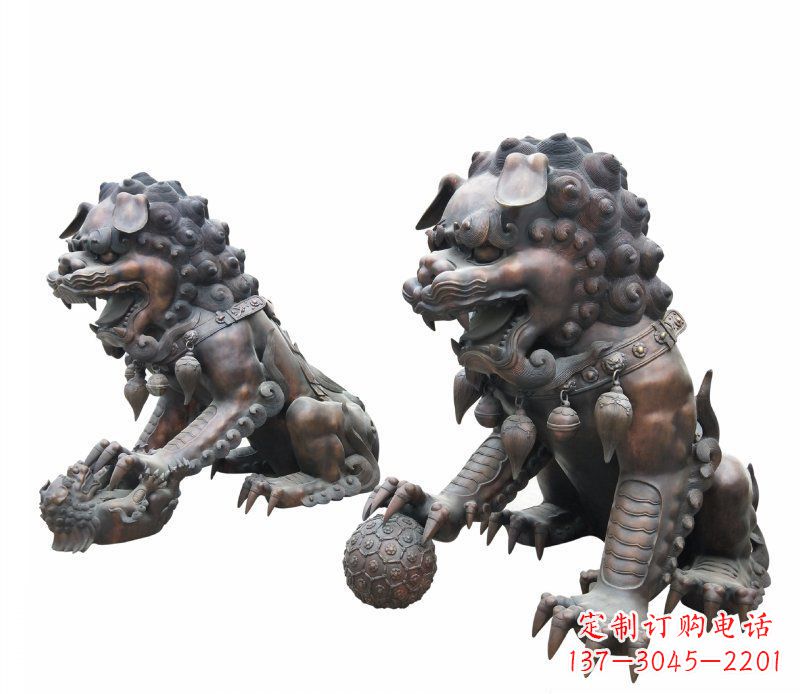 广西铜雕酒店镇宅招财麒麟雕塑
