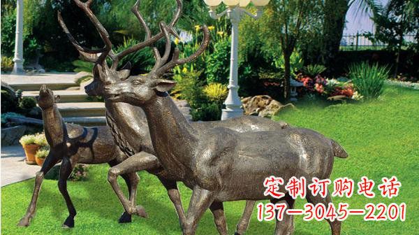 广西铜雕鹿公园动物雕塑