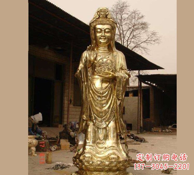 广西铜雕南海观音